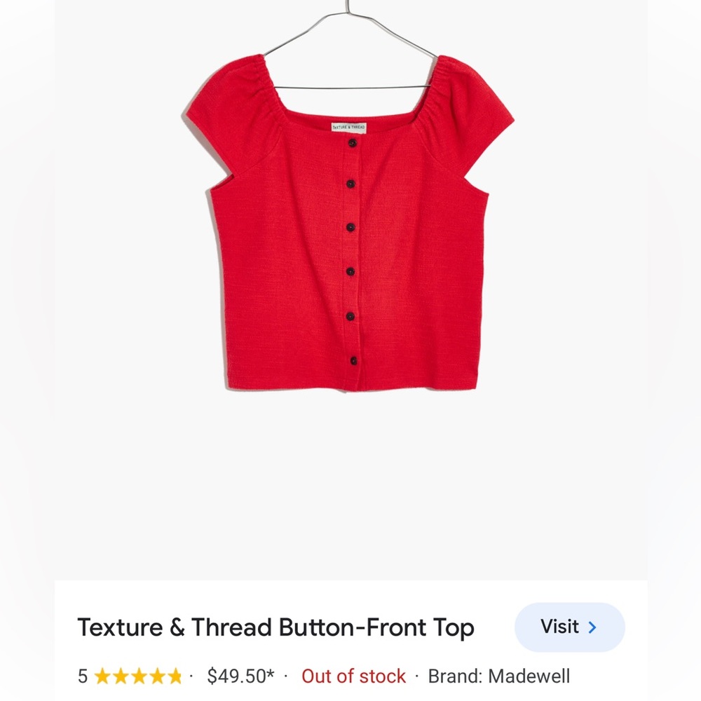 Madewell Button-Front Top